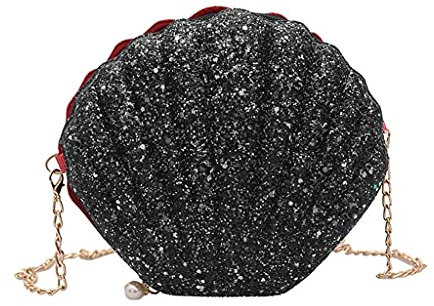 Pdakieyxnd Damen Muschel Tasche Pailletten Abendtasche Damen Kettentasche Mädchen Frauen glitzer Tasche Geburtstag Geschenk Muscheltaschen Tasche Glitzer Damen