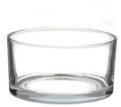 1 x Glasschale klar H 7,5 cm Ø 19 cm Dekoschale Schale aus Glas - Runde Glas Schale - Dekoschale (1 Stück - H 7,5 - Ø 19 cm)