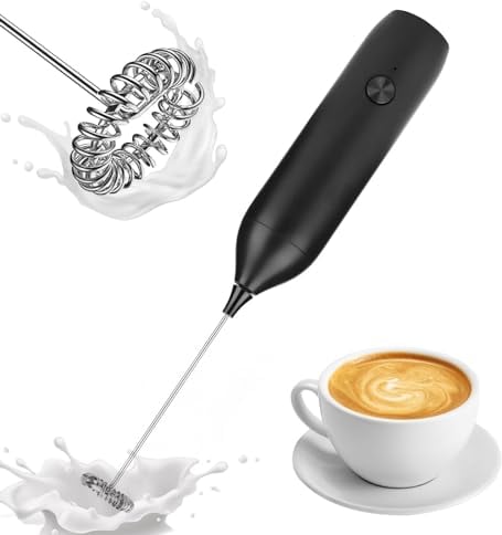 Milk Frother Electric, ONEVER Handheld Milk Frother Milk Frother Rod, USB Rechargeable Whisk for Coffee/Latte/Cappuccino/Cream/Macchiato, FBA-178ZW-4495795