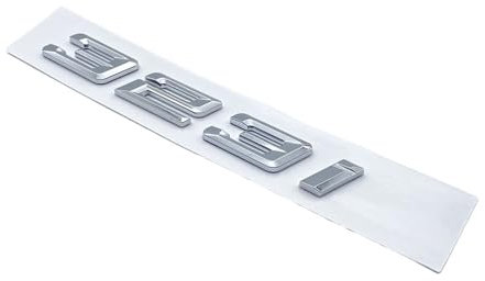 NIBOTT Schriftart Zahlen Buchstaben 316i 318i 320i 325i 328i 330i 340i GT ABS Emblem Passend Fit for BMW 3er E90 E46 F30 Kofferraum-Logo-Aufkleber (Color : Silver 323i)