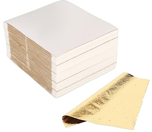 500 Stück Blattgold, Nachahmung von Blattgold, Mehrzweck-Blattgold, für Kunstvergoldung, Basteln, Malen, Dekoration, für Kunst, Vergoldung, Basteln, Gemälde, Nagel- und
