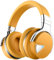 GarageRock E7 Active Noise Cancelling Headphones Bluetooth Headphones Wireless Headphones Over Ear with Microphone Deep Bass, Comfortable Protein Earpads, 30 Hours Playtime for Travel/Work, Yellow