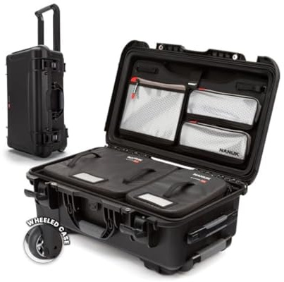 NANUK 935 Pro Photo with N-Cubik Waterproof Hard Case for Travel Camera with N-Cubik 13S & 13M Insert and Wheels, 22x14x9 inches, Dustproof and Shockproof