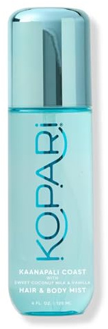 Kopari Hair & Body Mist Kaanapali Coast, Long-Lasting Clean Creamy Coconut Scent, Blend of Sweet Coconut Milk and Vanilla, Hints of Warm Spice, 4 oz
