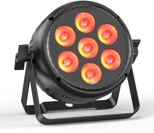 Oloaxolx 245W RGBW LED Par Scheinwerfer, 9 LED Bühnenlicht DMX512 4/8CH Soundaktivierten Partylicht für Bühne Club DJ Hochzeit Haloween Weihnachten
