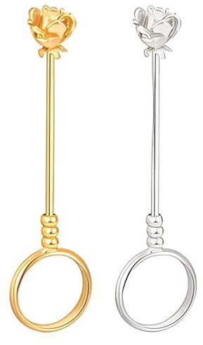 EIR 2 Stück Zigarettenspitzenring,Zigarettenhalter,Zigaretten Halterung Finger,Rose Shape,Dame Elegant Ring Zigarette Schützen Ihren Finger Raucher Haltering für Männer und Frauen