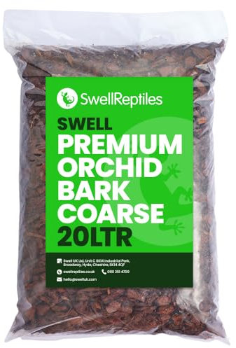 Swell Reptiles | Premium Coarse Orchid Bark | Substrate for Reptiles | 20 Litres