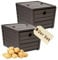 2x Kartoffelkiste Gemüsebox Kartoffel Aufbewahrungsbox Obst Gemüse Zwiebel Aufbewahrung Box Korb Behälter Obstkiste Vorratsbox