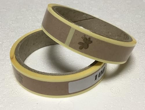 2x 100 Gewährverschlüsse Natur m.Biene 15x95 mm RuBee selbstklebend Etiketten Honigetiketten Imker Honigglasetiketten Gewährverschluss