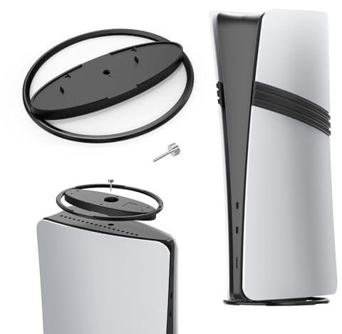 AARONMEI Supporto verticale in metallo con base antiscivolo compatibile con console PlayStation 5 Slim/Pro, staffa portatile per console di gioco PS5 (nero)