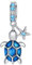 BIZK Charms Argent Sterling 925 Femmes Bijoux Pendentifs Compatible pour Bracelets Collier pour Les Mères, Les Amis, Les Amoureux (Tortue Etoile de Mer)