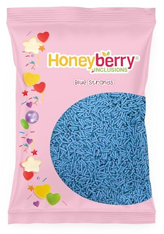 Vermicelles Pâtisserie Naturels et Comestibles 55g – Décorations Colorées pour Gâteaux, Cupcakes, Biscuits, Glaces et Desserts – Sprinkles Sucrés Fabriqués dans l’UE (Vermicelles Bleus)