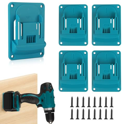 5 Stück Elektrowerkzeug-Wandhalterung für Makita 18V Elektrowerkzeug, Schrauber Werkzeug Halterung mit Schrauben, Werkstatt Bohrerhalter für Elektrowerkzeuge Halter für Werkstatt, Garage, 14.4/18V