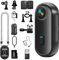Mini Action Cam 4K, Bodycam körperkamera, POV Actionkamera mit 64 GB Speicherkarte, 120° Weitwinkel, 120 Min Akku, Helmkamera, Motorrad Kamera, mit Multifunctional Accessories, für Reisen, Outdoor
