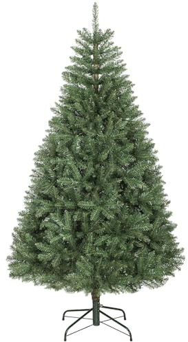 HOMCOM Albero di Natale 180 cm Artificiale con 1687 Rami Ignifughi Verde