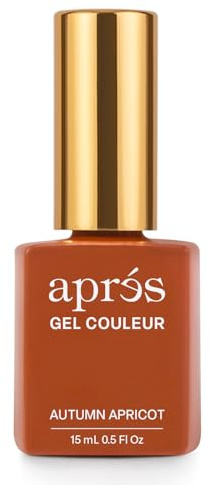 Aprés Gel Color Nail Polish 15mL (Autumn Apricot, 358) | Sunset Collection - No Wipe, Highly Pigmented, Medium Viscosity with Brush-X Nail Art Brush, HEMA & TPO-Free