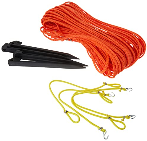 Park & Sun Sports Outdoor Volleyball Begrenzungsseil mit Erdspießen: 0,6 cm breit, orange