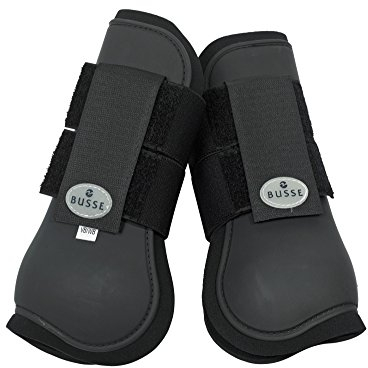BUSSE Spring-Gamaschen JUMP, Vollblut/Warmblut, schwarz, Hartschale schwarz