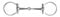 HKM SPORTS EQUIPMENT Western D-Ring Snaffle, einfach gebrochen, 125 mm