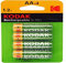 KODAK Piles Rechargeables Ni-MH AA 1,2 V 2100 mAh - Lot de 4