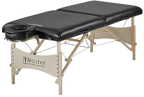 Master Massage Balboa Mobil Klappbar Massageliege 76cm Schwarz Glanz, 21005