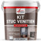 Set Stuckfarbe, STUCCOLIS Putz mit Mörtel und Farbstoff Seidengrau - kit bis zu 7 m²