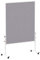MAUL Moderationstafel MAULsolid 150x120 cm | Stabile Pinnwand für beidseitige Nutzung | Pinnwand Filz für Moderationskarten, Pinnnadeln | Tafel für Büro, Schule, Universität | Blau
