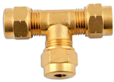 Connect 31122 Messingkupplung, T-förmig, 8 mm, 5 Stück