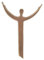 Hochwertiges Auferstehungskreuz - modernes Wandkreuz aus Bronze, 14,5 x 10,0 cm, Sie kaufen direkt von der Künstlerin Andrea Zrenner aus Regensburg.