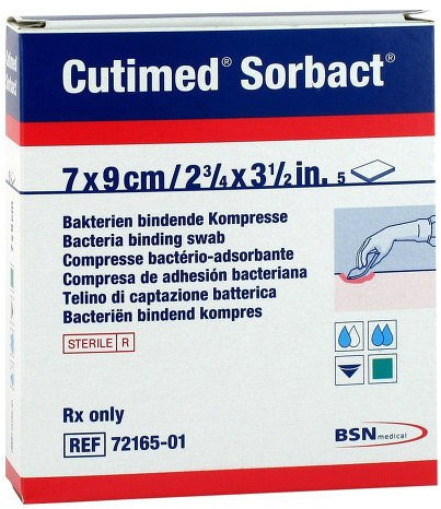 cutimed sorbact kompressen 7x9 cm 5 St