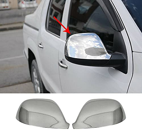 OMAC Spiegelkappen Spiegelabdeckung kompatibel mit VW Transporter T5 2010-2015 Edelstahl Silber