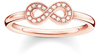 THOMAS SABO Damen-Ring 925 Silber Diamant (0.05 ct) weiß Gr. 54 (17.2) - D_TR0001-923-14-54