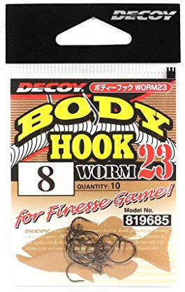 Decoy Hamecon Simple Worm 23 Body Hook - H.No.8 - Worm 23 8