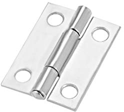 sourcing map 4Stücke Scharnier Tür Schrank Armaturen Chrom Platte 0,98 zoll Silber DE de