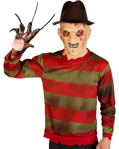 Funidelia Offizielles Krueger-Trikot - Nightmare on Elm Street für Herren - Outfit für Erwachsene für Partys, Karneval und Halloween