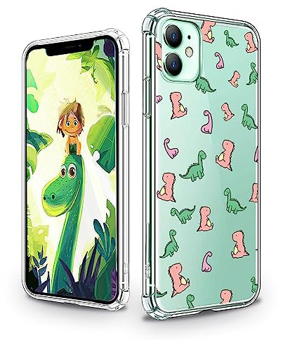 XIMIZU Cute Case for iPhone 11 Kids Dinosaur, Shockproof Reinforced Corners Bumper Soft Slim TPU Cartoon Dinosaur Protective Mobile Cover Phone Case for iPhone 11 6.1 inch