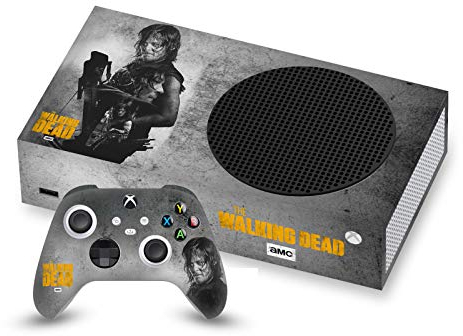 Head Case Designs Offizielle Zugelassen The Walking Dead Daryl Double Exposure Daryl Dixon Grafiken Vinyl Haut Gaming Aufkleber Abziehbild kompatibel mit Xbox Series S Console and Controller Bundle