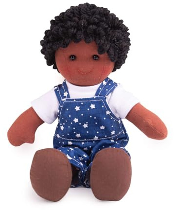 Bigjigs Toys Leon Rag Doll, 28cm Plush Soft Doll from Birth