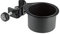 K&M 16024 Porte-cannettes Noir - surface de rangement pour gobelets et cannettes, vissable jusqu'à ø 3 cm, flexible et pratique
