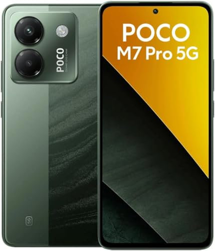 Xiaomi POCO M7 Pro Smartphone 5G 12+256 Powerful Dimensity 7025-Ultra 120Hz FHD+ eye-care AMOLED écran IP64 dust and water resistance, chargeur no Included (Green)