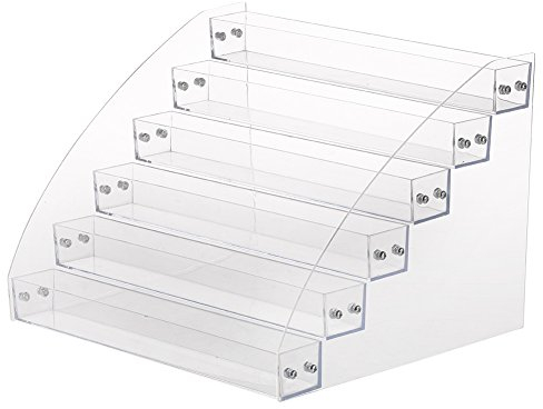 Rangement Vernis A Ongle à 6 Niveaux, PréSentoir de Vernis à Ongles en Acrylique Transparent Jusqu’à 60 Vernis Standard, Support de Vernis en Acrylique Transparent Organiseur de Vernis à Ongles