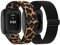 WAIYI Armband, Verstellbares Dehnbares Nylon Ersatzband für Fitbit Versa/Versa 2/Versa Lite (Leopard/Schwarz)