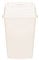 Plastic Flip Top Rectangle 50L Litre Waste Bin Paper Rubbish Kitchen Swing Bins UK (Cream)