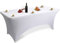 Venga amigos Cubierta de Mesa 183x75x75 CM Manteles Rectangulares de Poliéster Lavable Fundas de Mesa para Bar Fiesta de Cumpleaños Exhibición Banquete de Boda 6ft (Blanco)