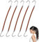 Ganci per Capelli Elastici, Ganci di Coda di Cavallo Clip, Elastici per Capelli con Chiusura con Gancetti per le acconciature a coda di cavallo delle ragazze delle signore, 5 Pezzi(Marrone)