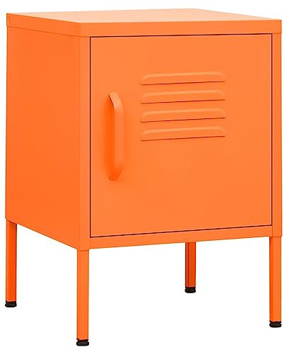 vidaXL Nightstand Orange 35x35x51 cm Steel