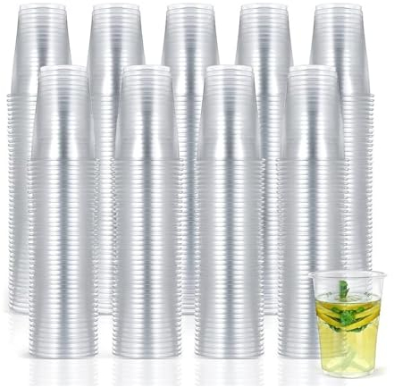 HOMESHOPA Clear Plastic Cups, 1000 Pack Half Pint (10oz/280ml) Disposable Patry Drinking Glasses for Beer, Water, Juice, Kitchen Tumbler for Camping, Travel, Picnic, Parties, Events and Celebrations