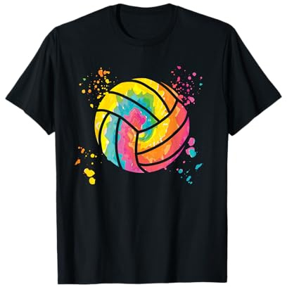 Volleyballspieler Colorsplash Mädchen Kinder Beach Volleyball T-Shirt
