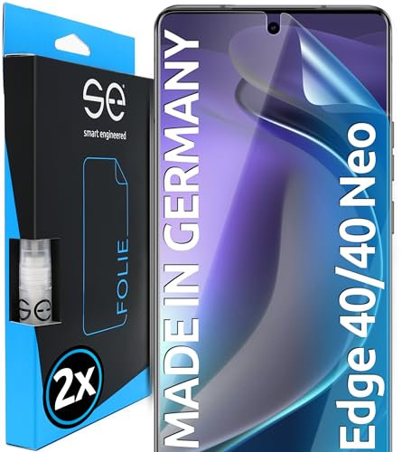 2x se® Protector 3D Transparente para Motorola Edge 40, Autorreparable, Compatible con Huellas y FaceID, Instalación sin Burbujas, Ultranítido, Resistente a Golpes y Arañazos, Matériau TPU