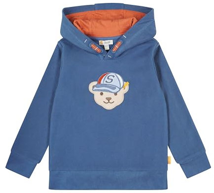 Steiff Jungen Sweatshirts mit Kapuze, Catcher, Bijou Blue, 128